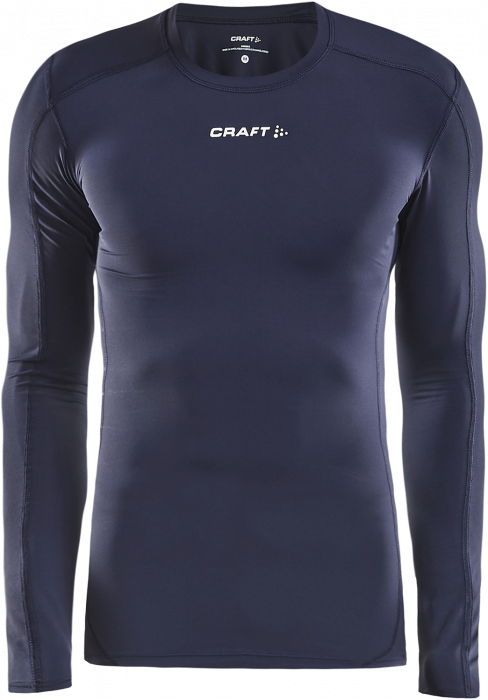 Craft - Pro Control Compression Long Sleeve Youth - Bleu marine & blanc