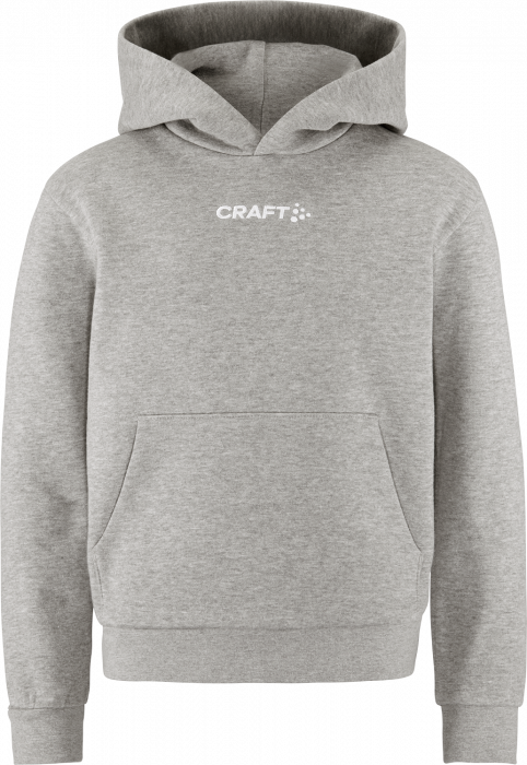 Craft - Community 2.0 Logo Hoodie Jr - Grå Melange DK