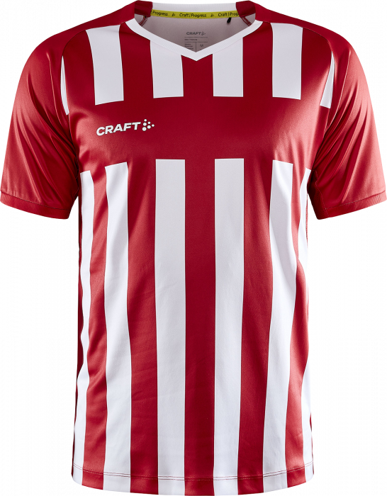 Craft - Progress 2.0 Stripe Jersey Men - Rood & wit