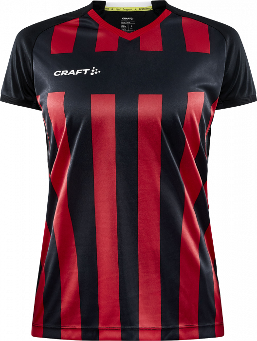 Craft - Progress 2.0 Stripe Jersey Woman - Preto & vermelho